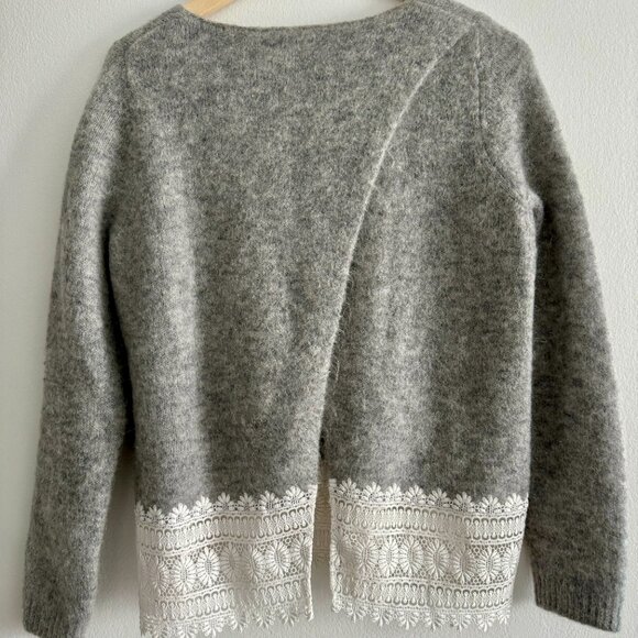 Sezane Alexia Jumper In Mottled Grey, Women's Size M - Picture 5 of 7